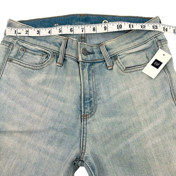 GAP Lightwash Straight Leg Jeans Sz 27 Long - Picture 6 of 10